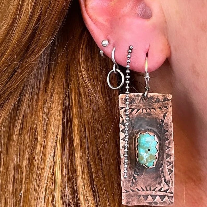 Retro Rectangular Women's Earrings